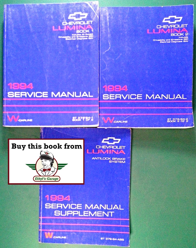 1994 Chevrolet Lumina W-Platform Shop Repair Service Manual Set
